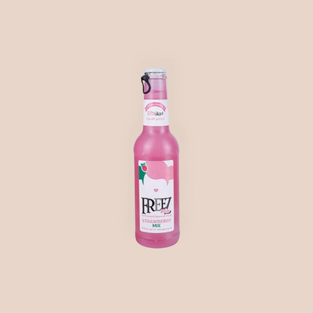 Freez - Carbonated Soda Flavored Cold Drink Non Alcoholic - Strawberry Mix 275ml