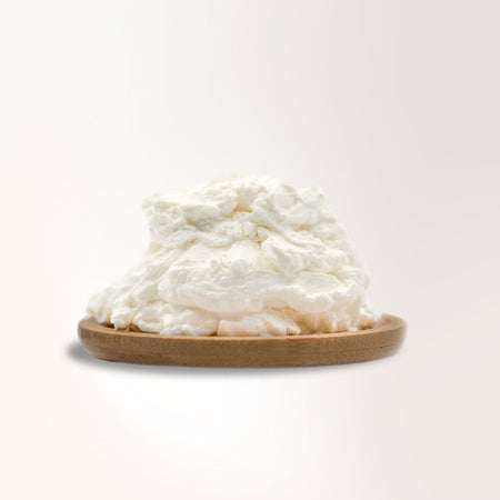 fresh labneh 500g on a wood platter