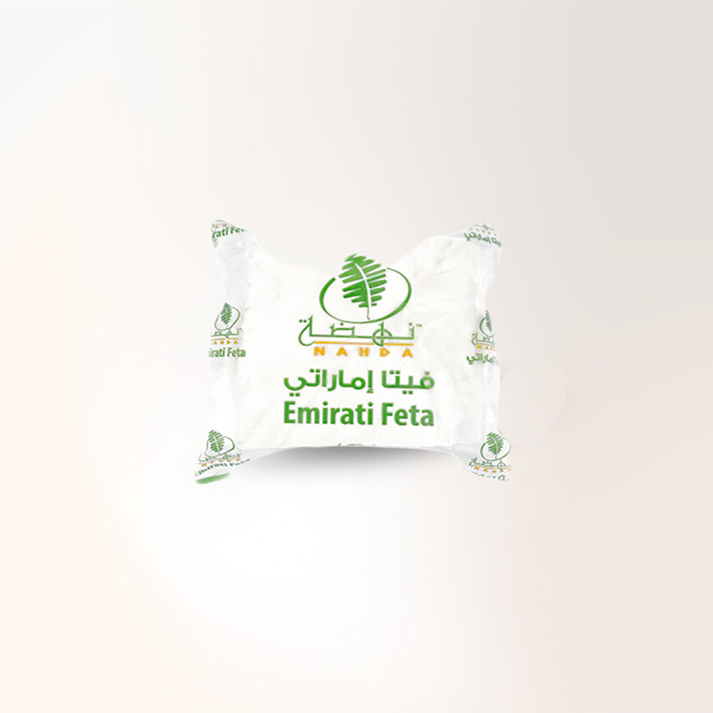 feta emirati cheese in a clear bag 