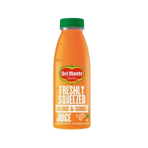Sunshine-orange juice in a convenient bottle, visibly vibrant.